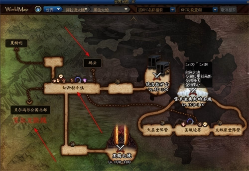 dnf手游110级深渊刷图位置一览