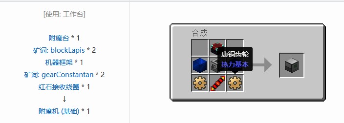 我的世界热力膨胀5模组合成表大全